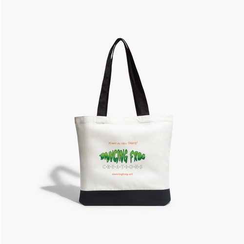 Dancing Frog cotton tote