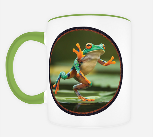 Dancing Frog Ceramic Mug