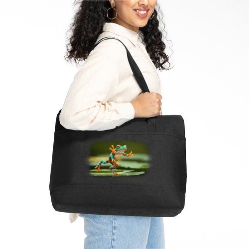 Dancing Frog cooler tote
