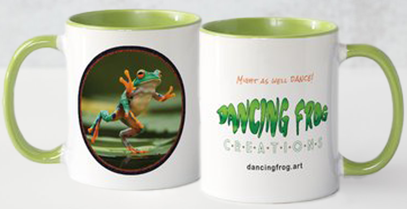 Dancing Frog Ceramic Mug