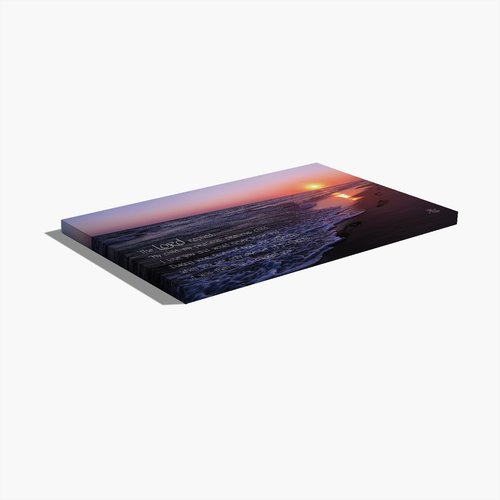 Footprints at Sunset print