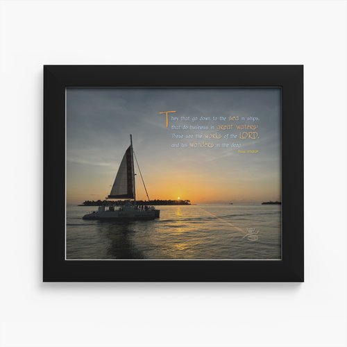 Sailing at Sunset print